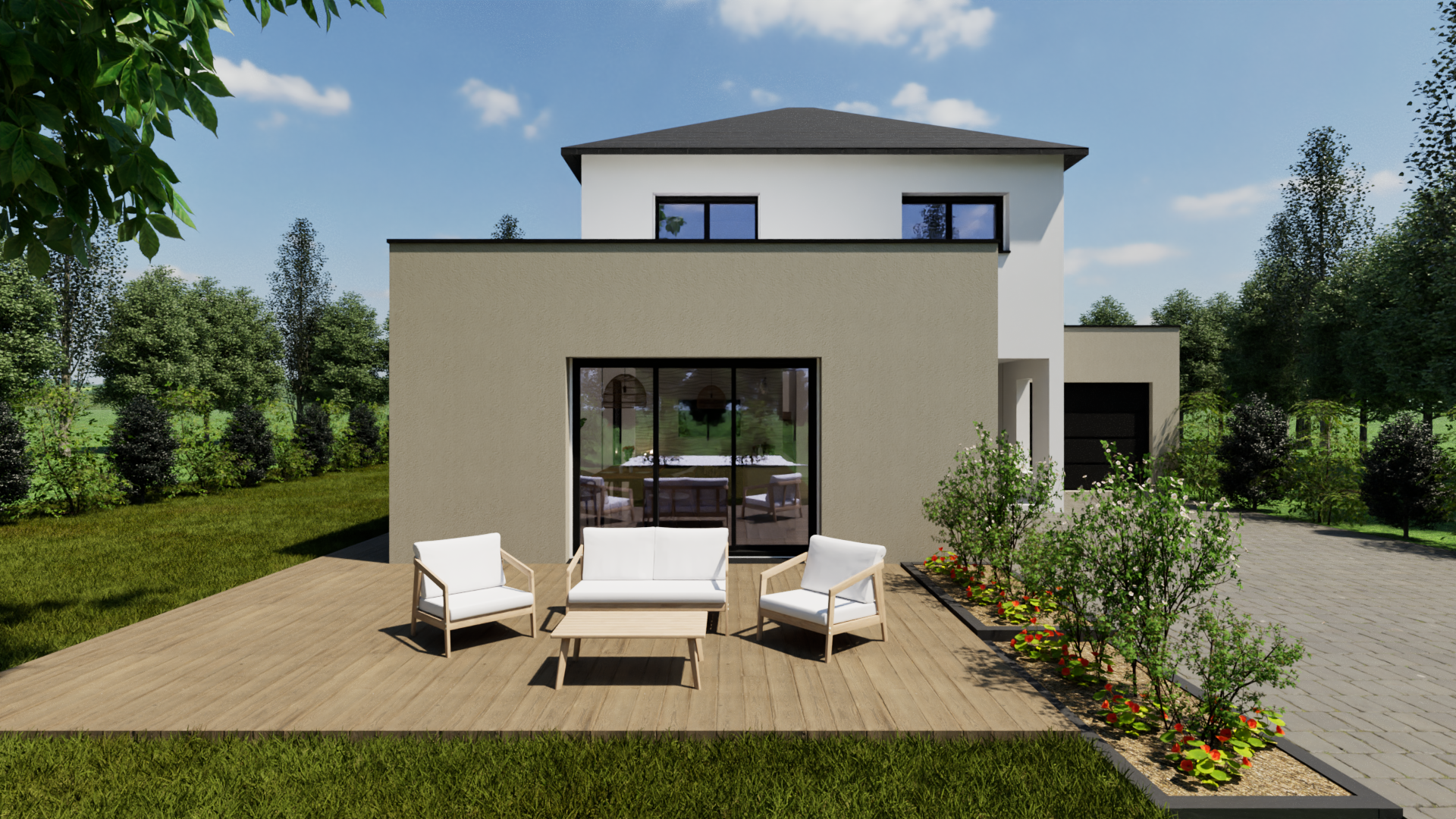 Vue de la rue - Fa&ccedil;ade Sud