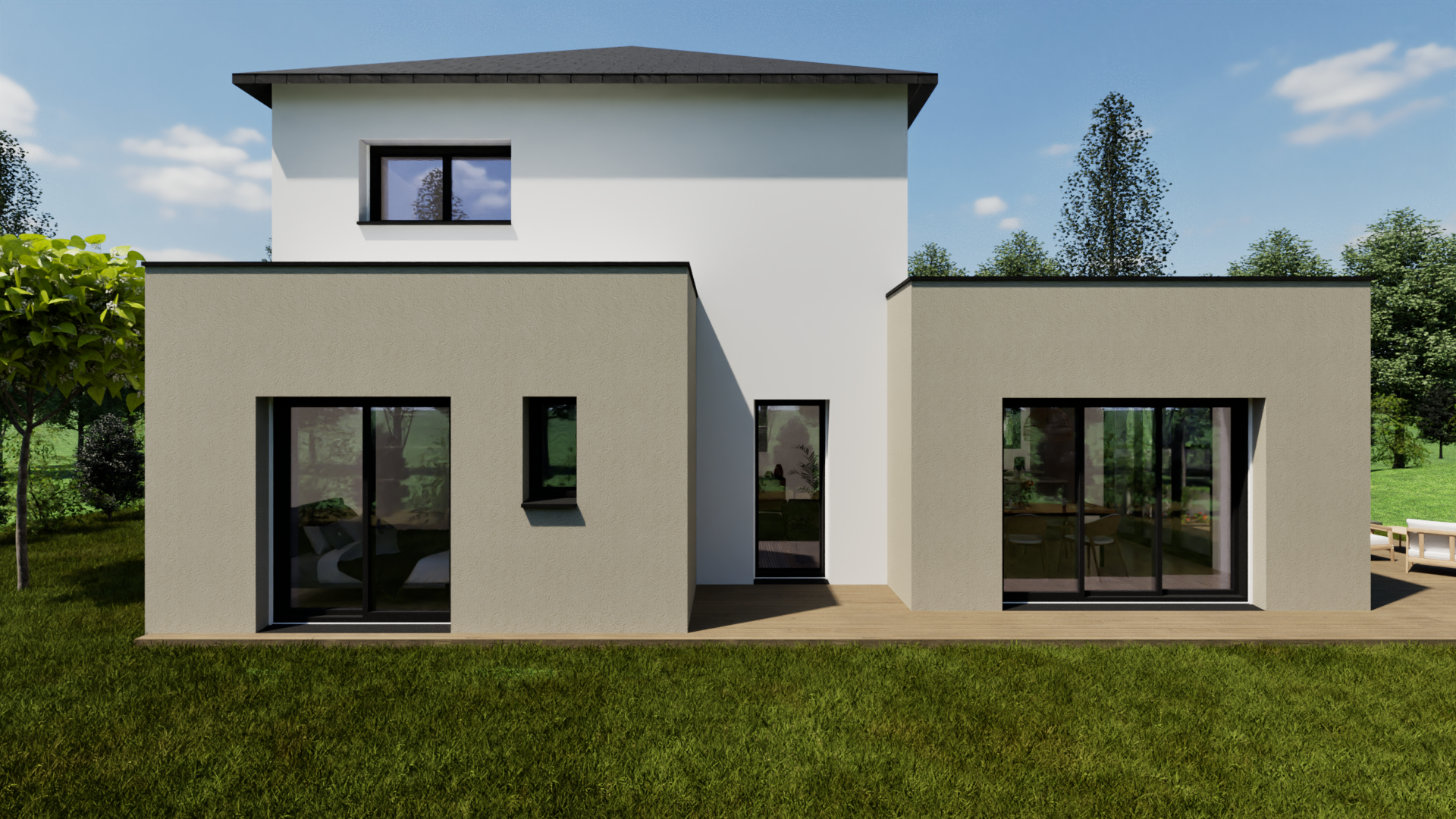 Vue de la fa&ccedil;ade Ouest