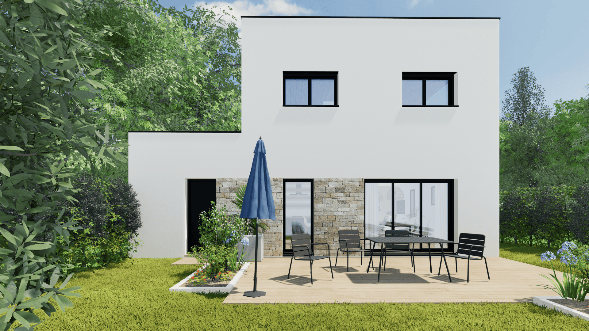 Vue du jardin - Façade Sud